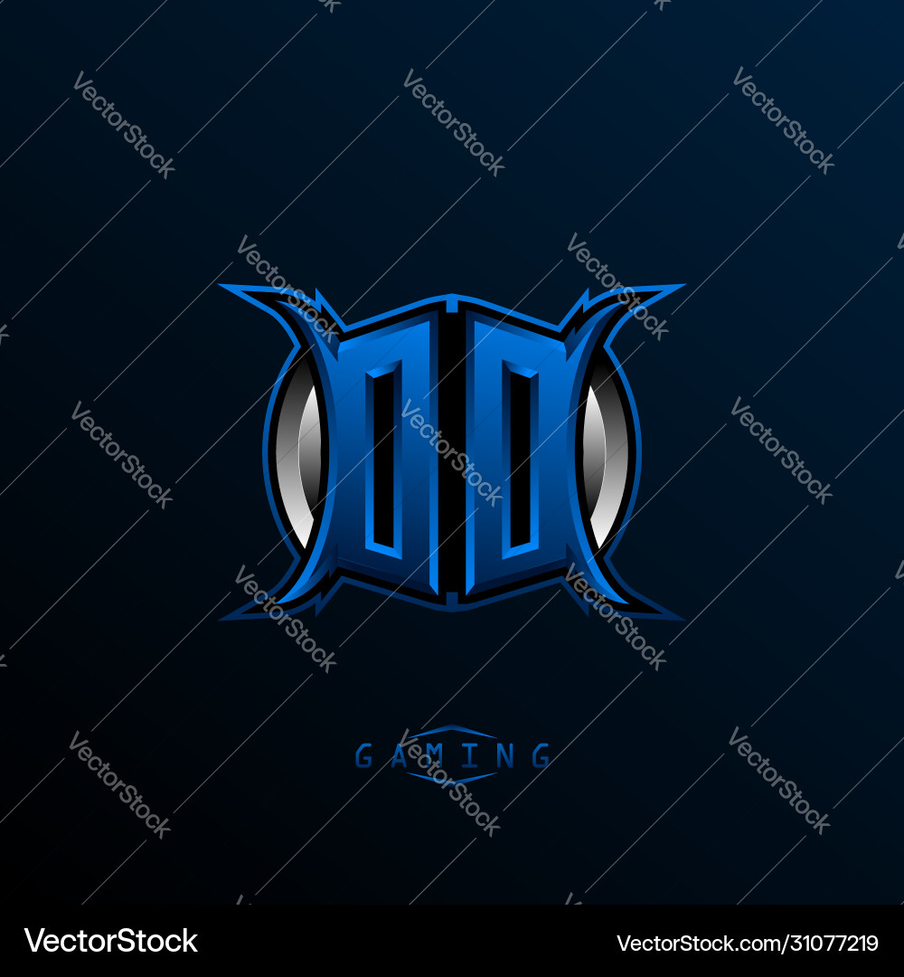 Initial DD & OO Logo - Gaming Style vector image