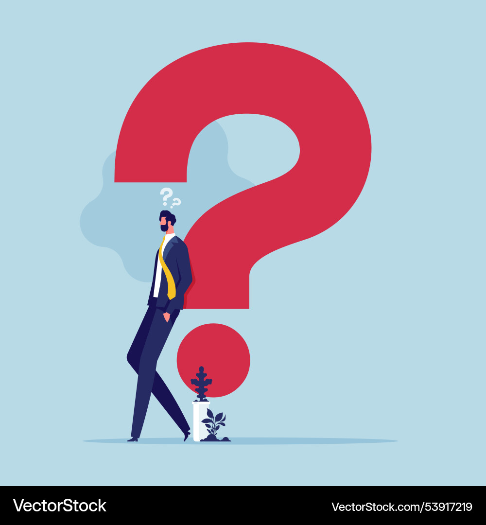Question or problem solving concept Question or problem solving concept vector image