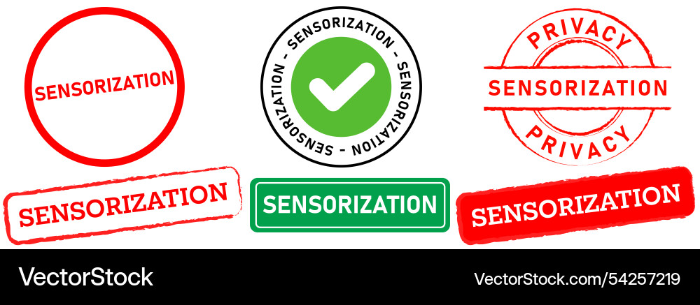 Sensorization system censor privacy technology Sensorization system censor privacy technology vector image