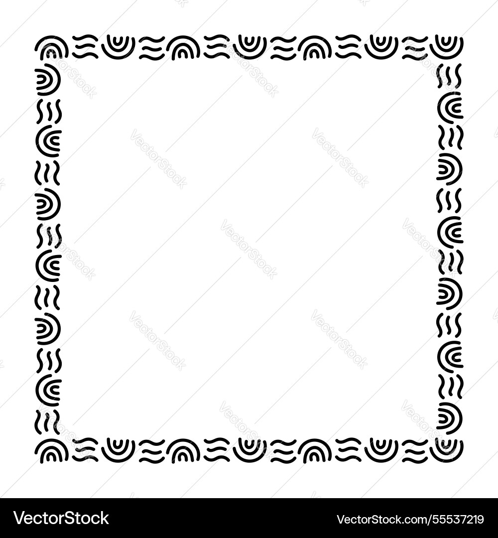 Square frame border graphic simple Square frame border graphic simple Vector Image