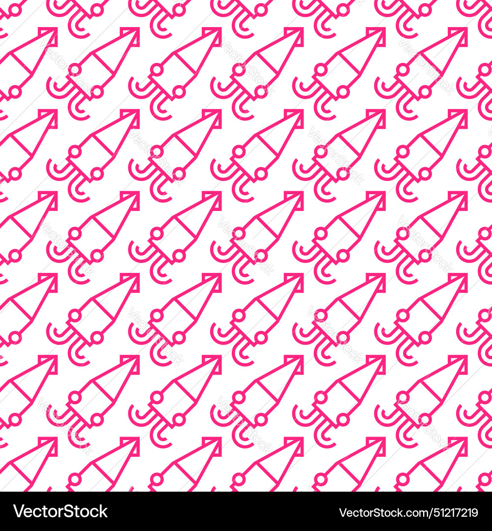Squid pattern seamless background squids texture vector image
