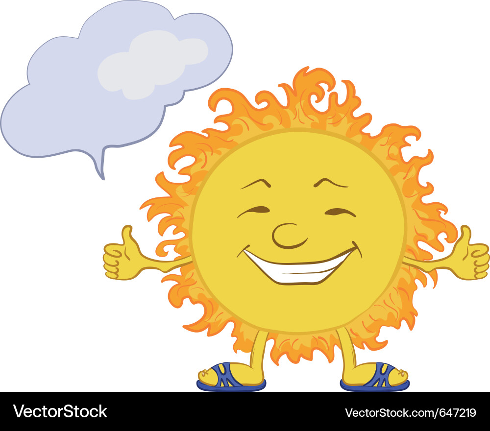 Sun smiley vector image