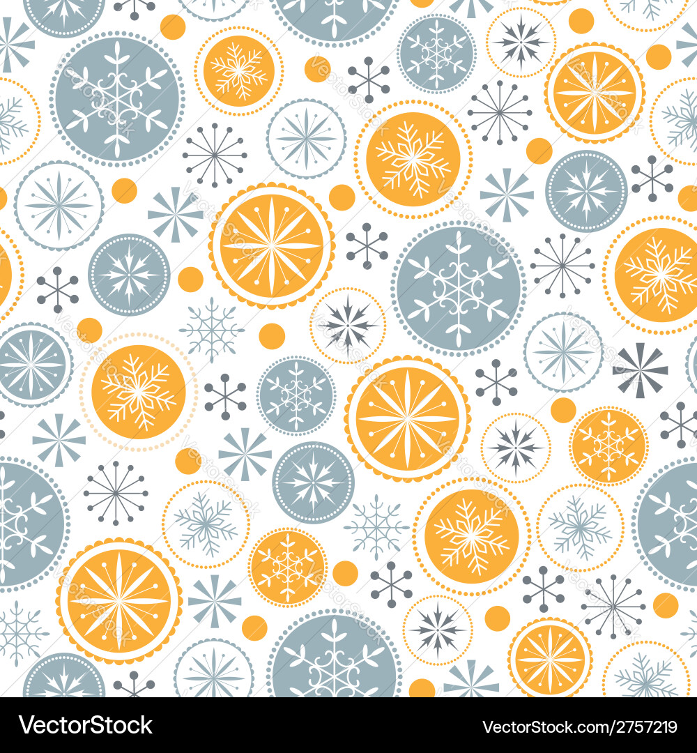 Winter Snowflake Pattern vector image