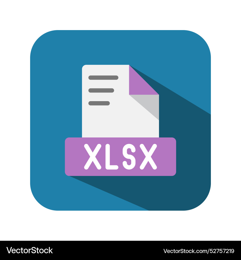 Xlsx flat icons symbol document files archive Xlsx flat icons symbol document files archive vector image