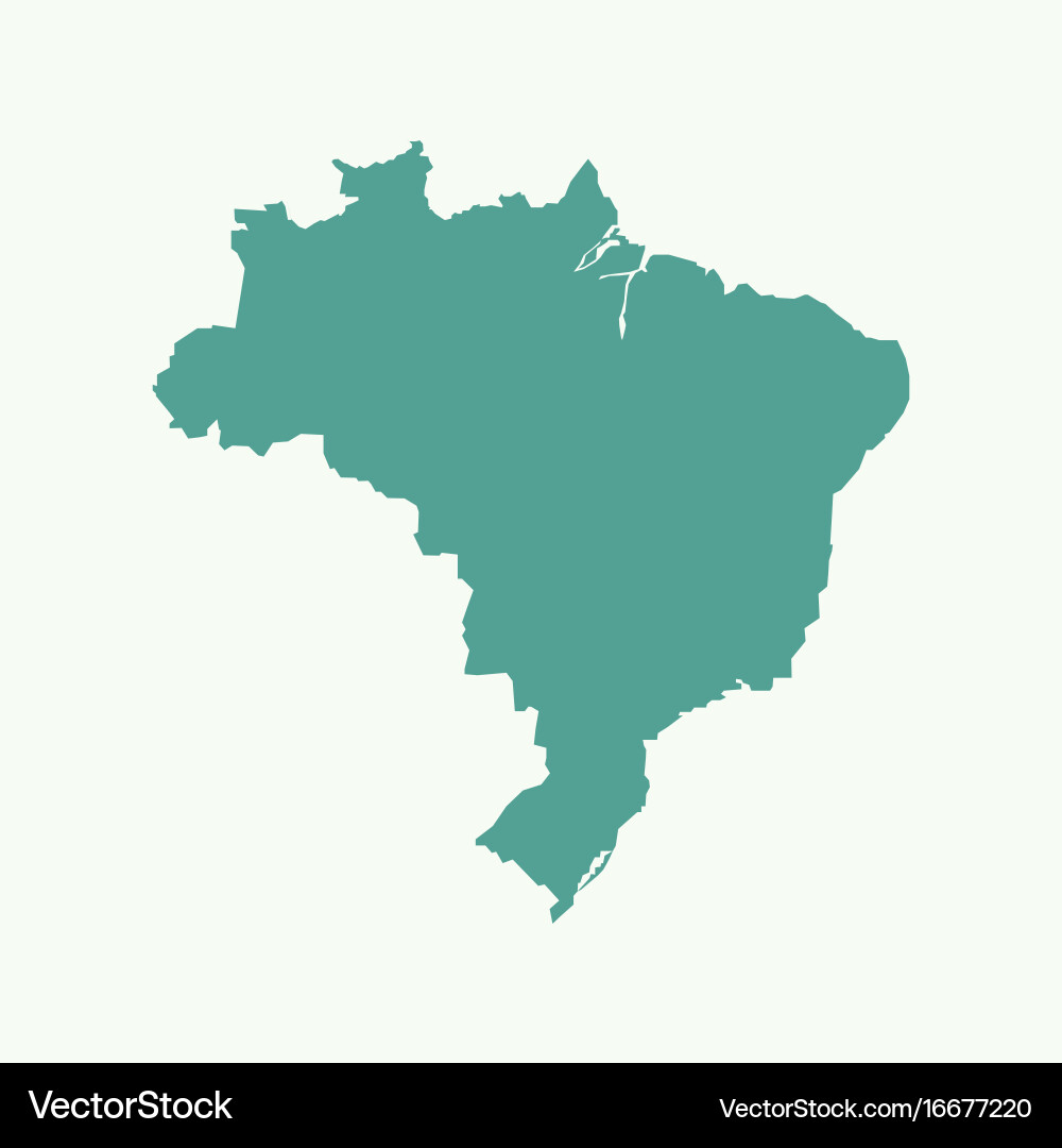 Brazil Map Silhouette vector image