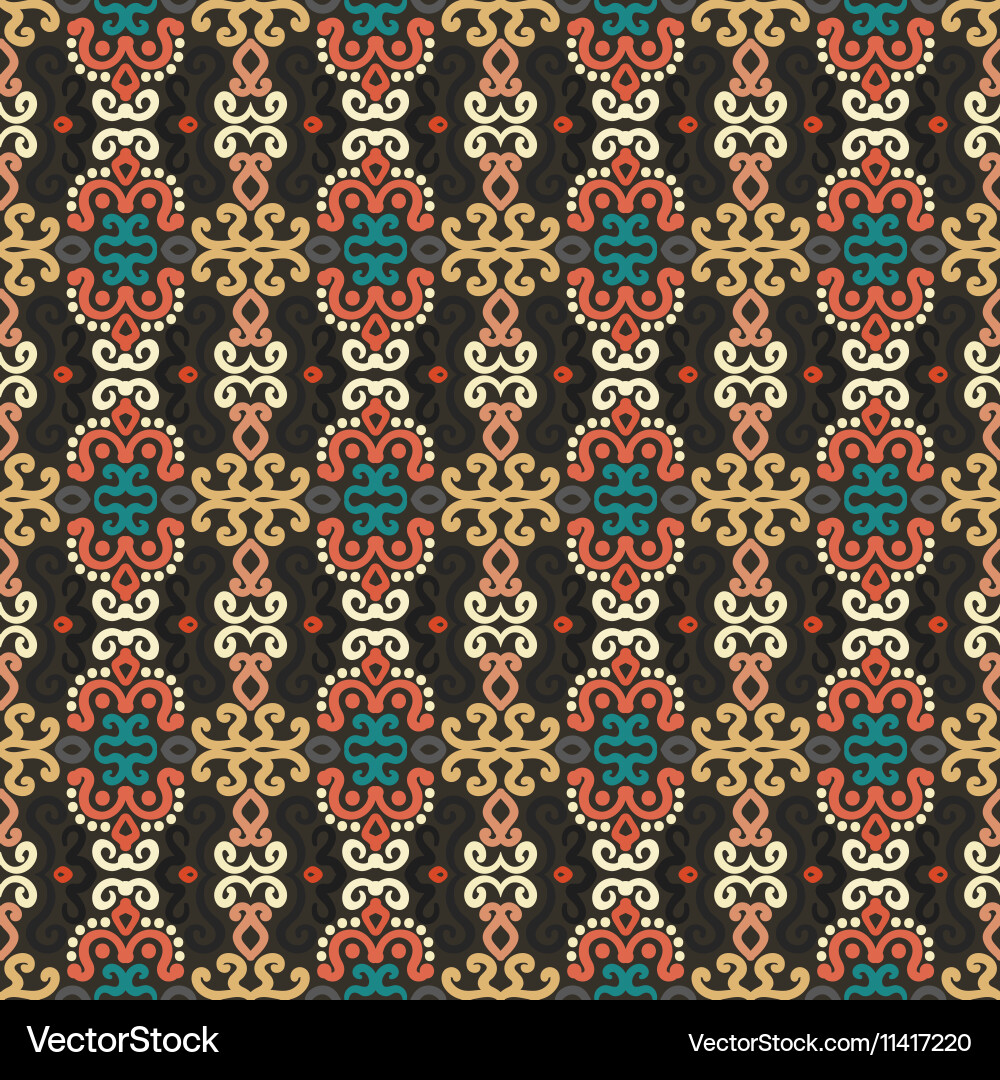 Bright curve pattern on dark background vector image