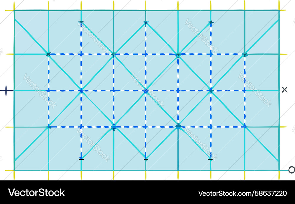 Data Grid with Analytics Points Vector Image