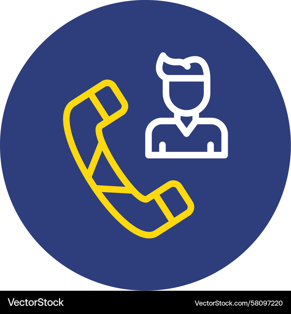 Dual Line Call Queue Icon Vector Image
