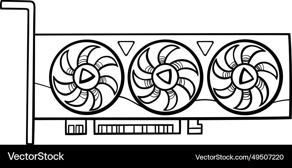 Graphics card computer component cartoon clip art Vector Image