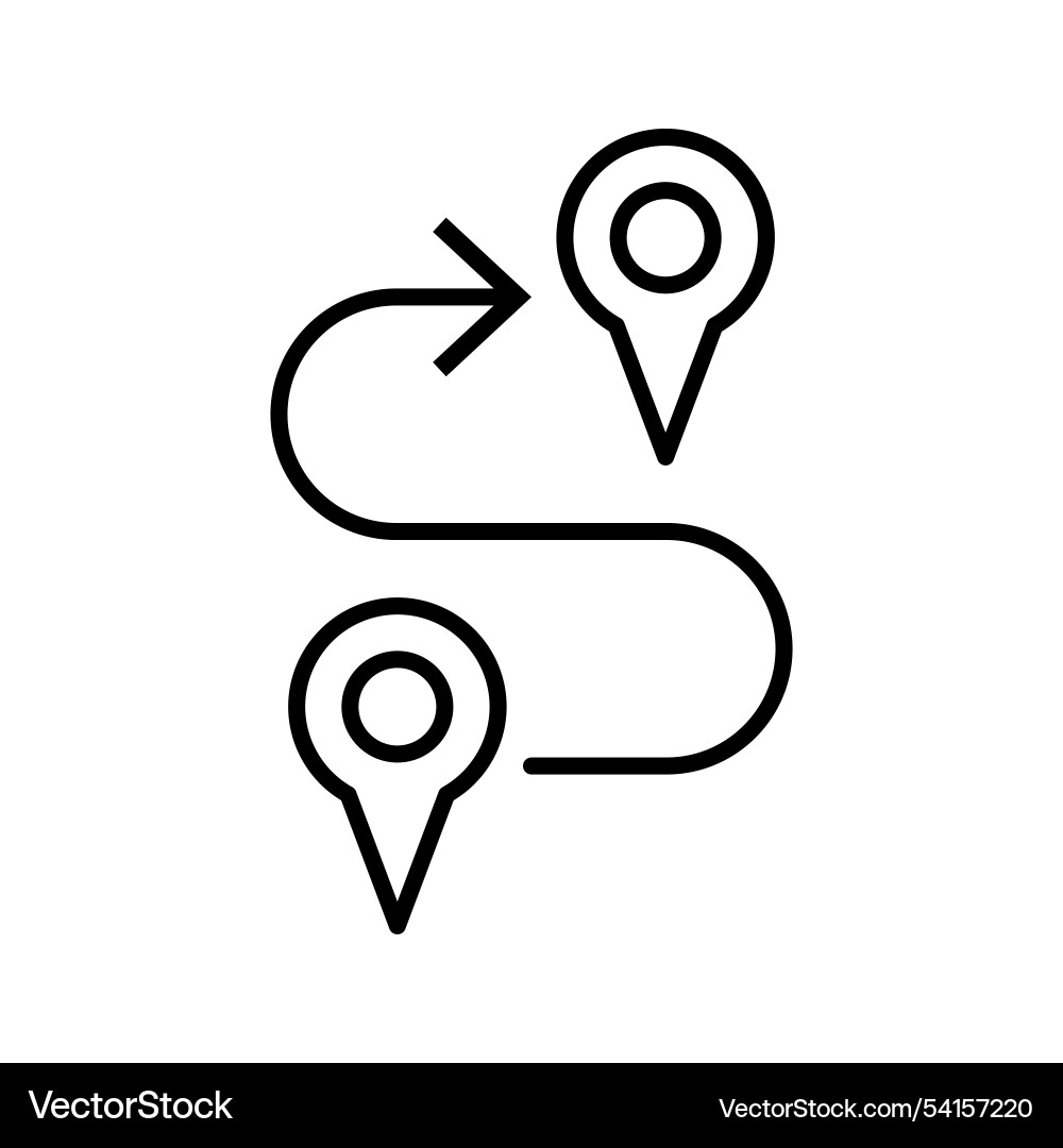 Map route gps distance roadmap icon geolocation Map route gps distance roadmap icon geolocation vector image