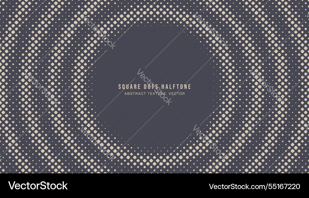 Square rounded dots halftone pattern concentric Square rounded dots halftone pattern concentric vector image