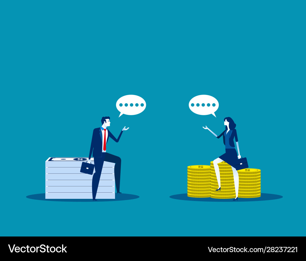 Business investor talking concept Business investor talking concept vector image