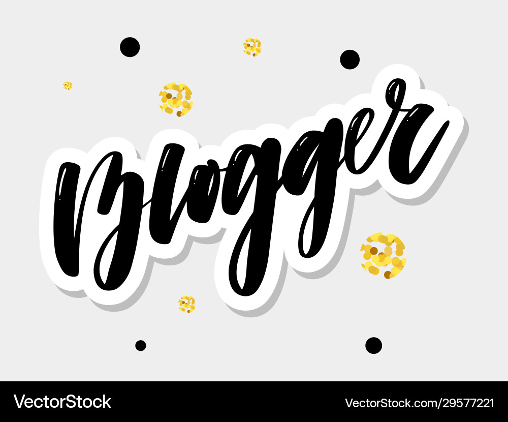 Hand gezeichnete Briefkarte der Inschrift Blogger Hand gezeichnete Briefkarte der Inschrift Blogger vektorbild