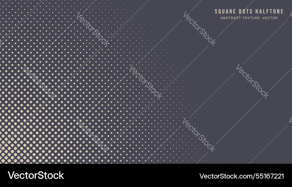 Square rounded dots halftone pattern radial Square rounded dots halftone pattern radial vector image