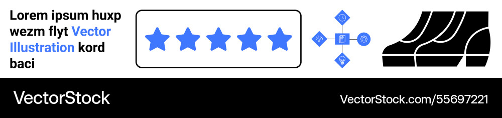 User rating system with five stars control arrows User rating system with five stars control arrows vector image