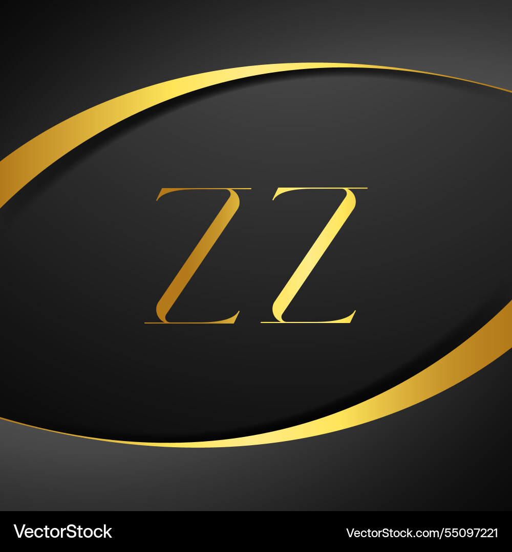 Zz luxury letter logo Royalty Free Vector Image