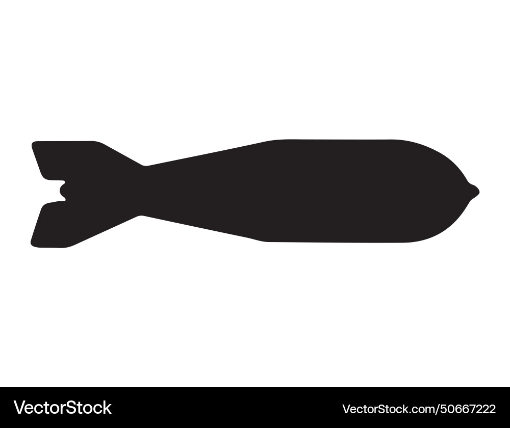 Big bomb silhouette art Royalty Free Vector Image