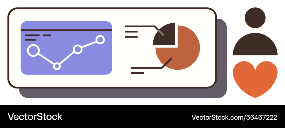 Data analytics dashboard with chart pie diagram Data analytics dashboard with chart pie diagram Vector Image