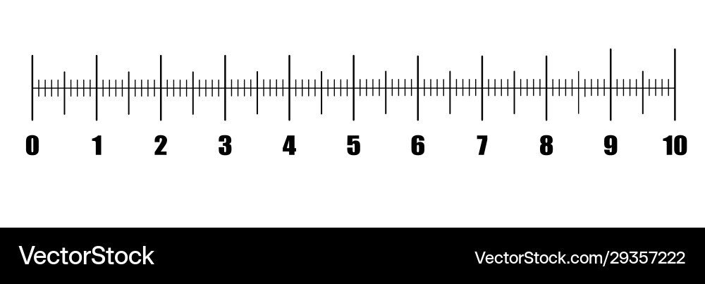 Measuring scale markup for rulers icon isolated Measuring scale markup for rulers icon isolated vector image