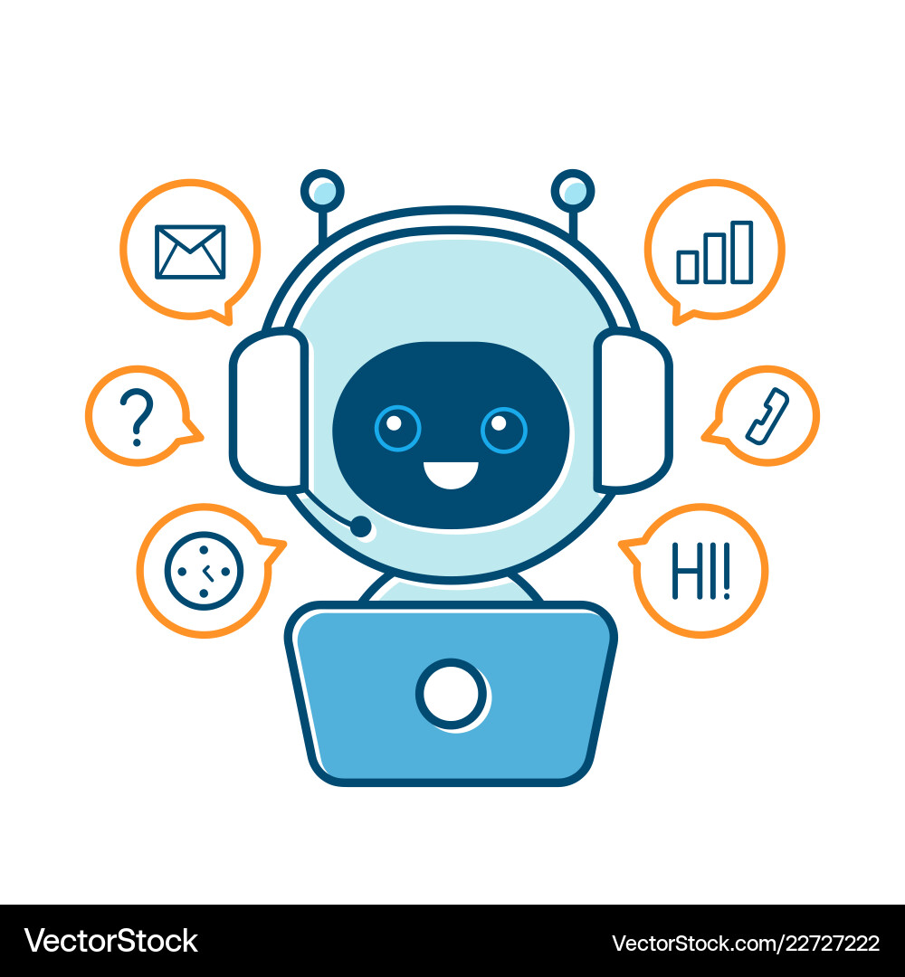 Smiling Robot Chatbot vector image