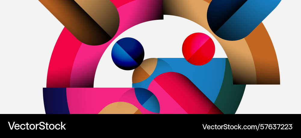 Abstract composition featuring overlapping Abstract composition featuring overlapping Vector Image