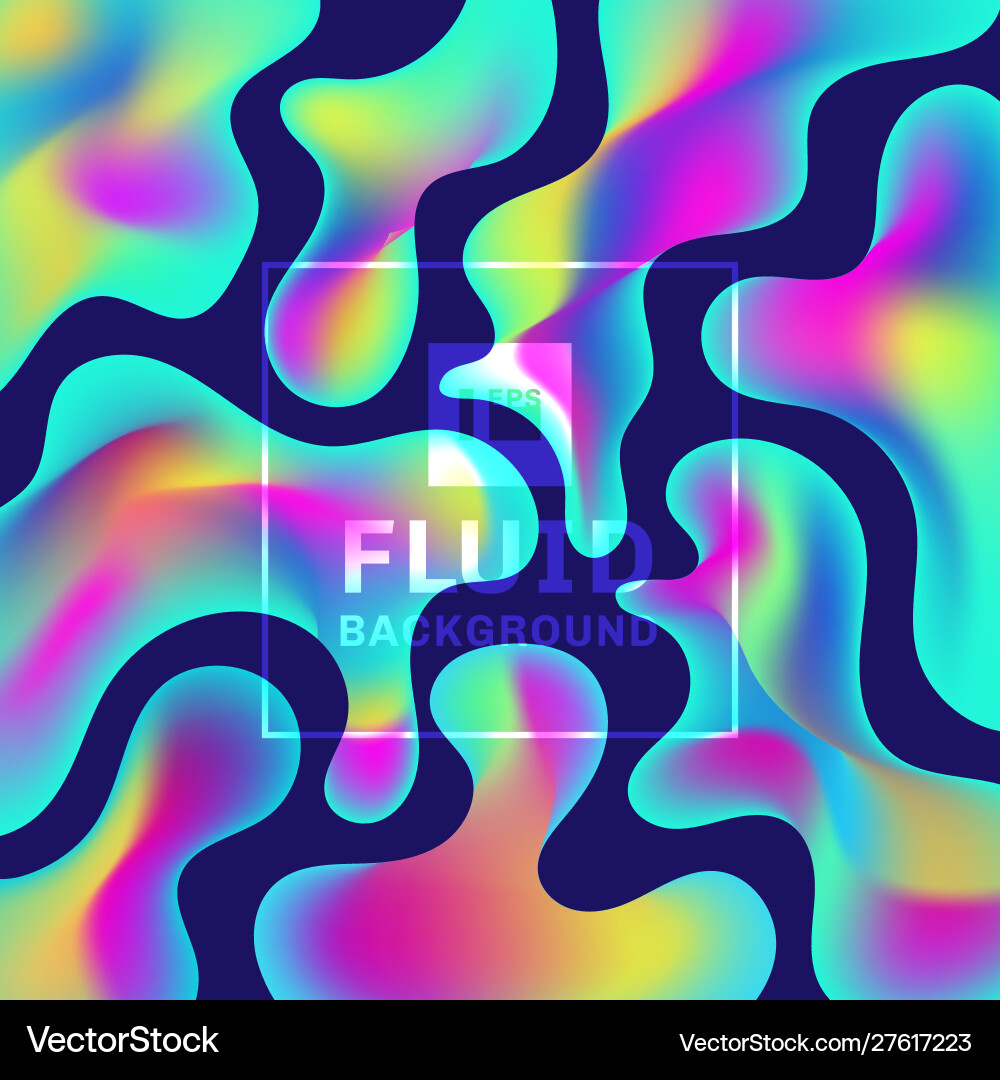 Abstract trendy fluid shape vibrant gradient Vector Image
