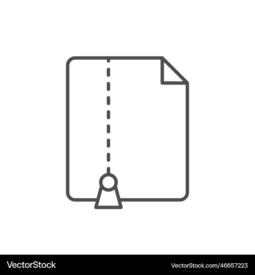 Archive document line outline icon Archive document line outline icon vector image