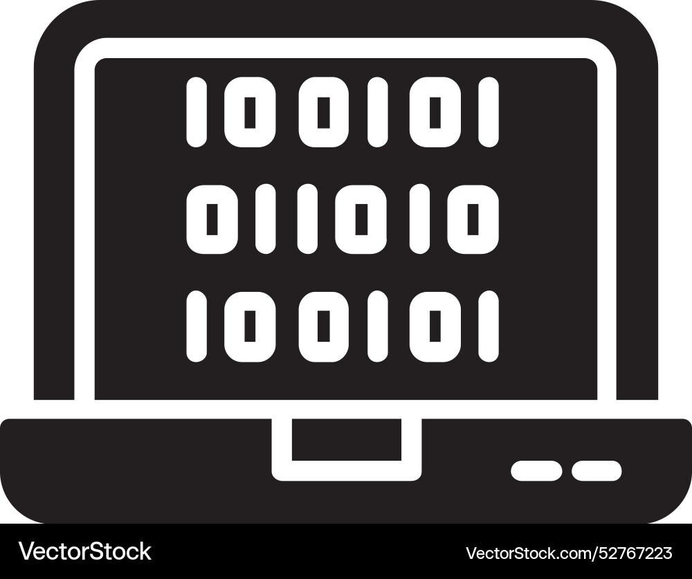 Binary code icon design Vector Image