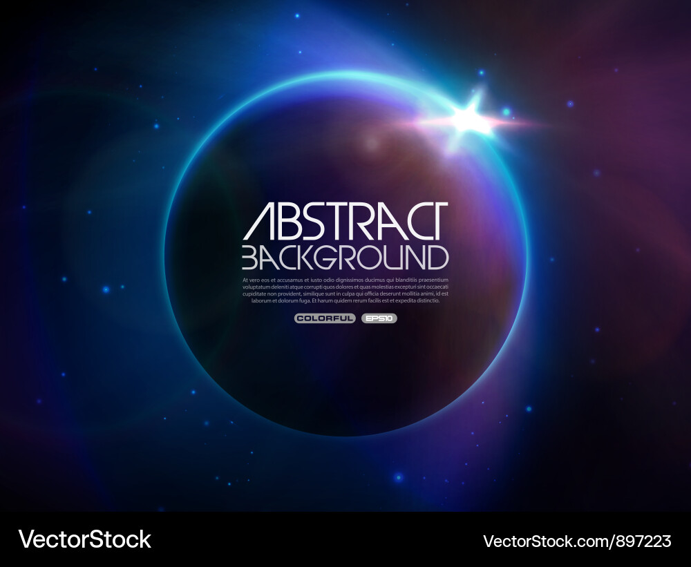 Cosmic Globe in a Starry Sky Vector Image