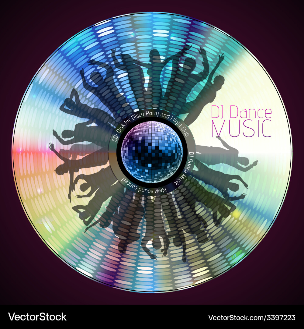 Disco abstract background record or disk vector image