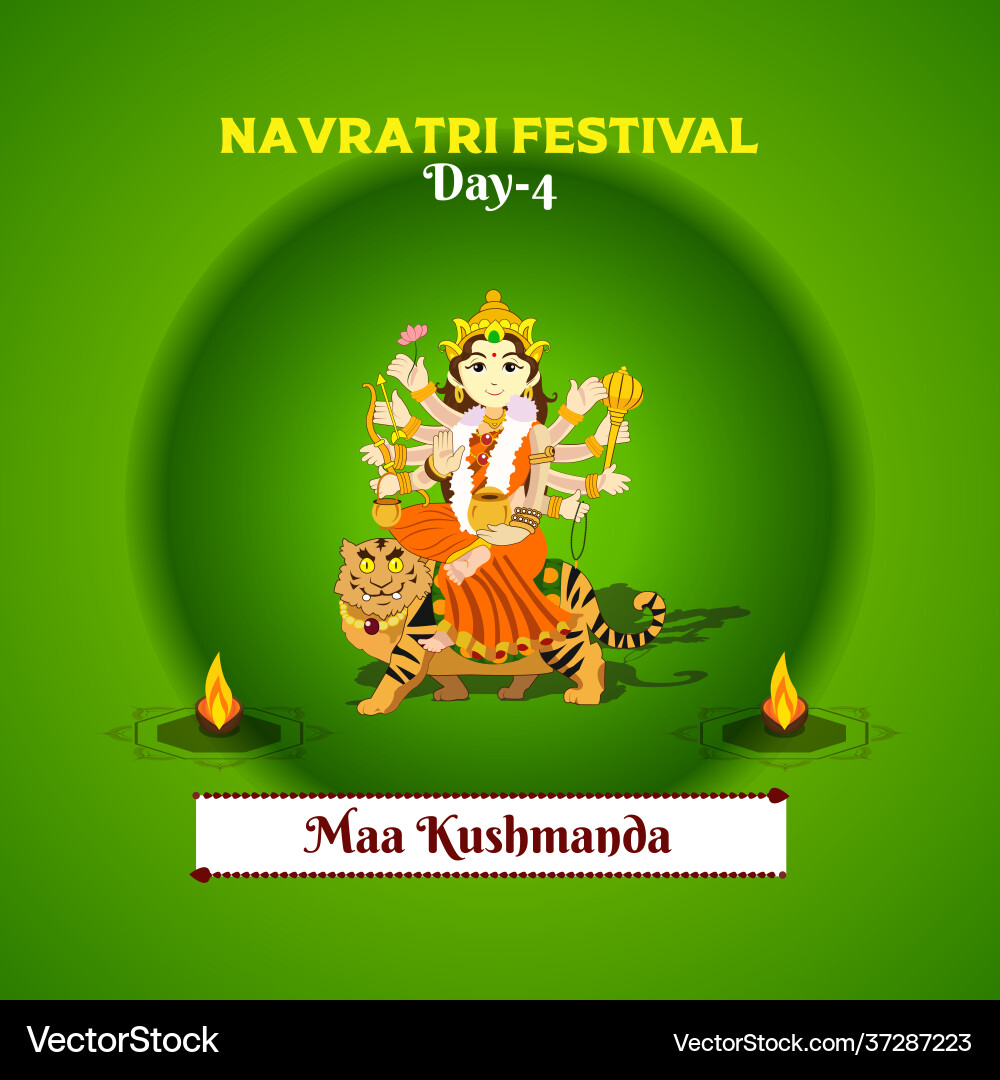 Festive Navratri Greeting Card vector image
