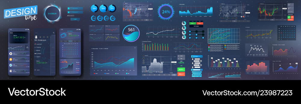 Modern Statistics Data Visualization vector image