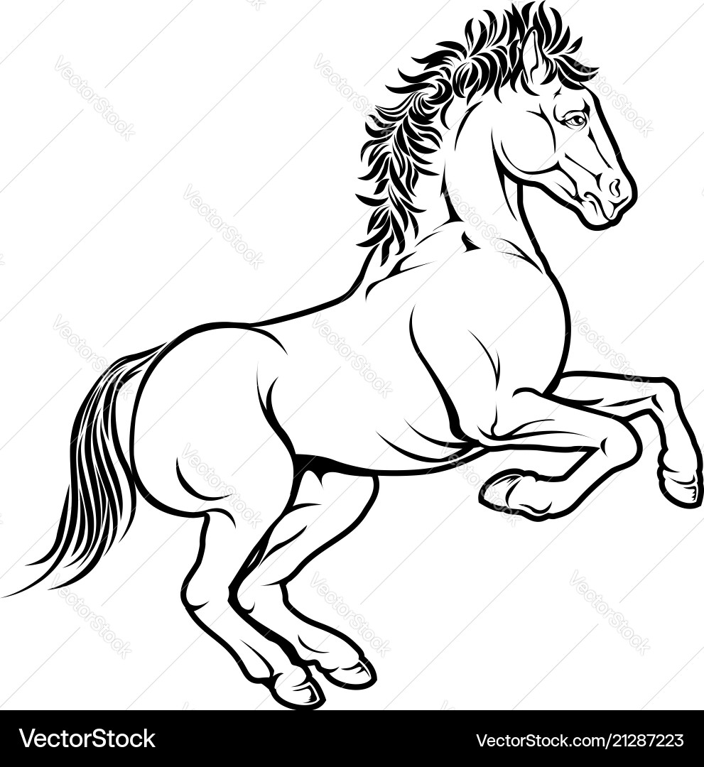 Stylized Horse Artwork Vector Image