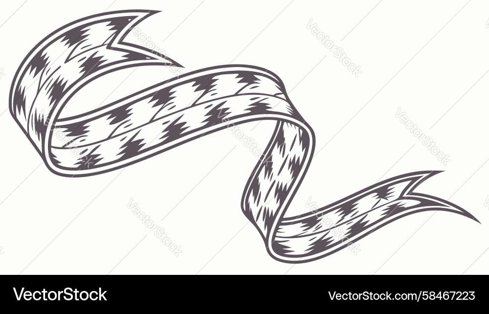 Zigzag Ribbon - Dynamic Pattern Vector Image