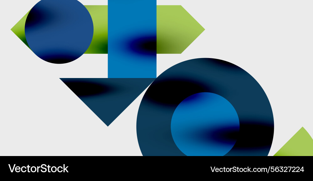Abstract geometric shapes overlap creating Vector Image