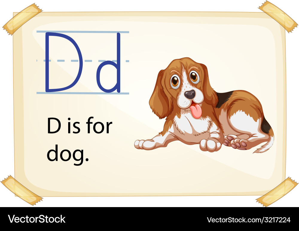 Alphabet d Royalty Free Vector Image - VectorStock