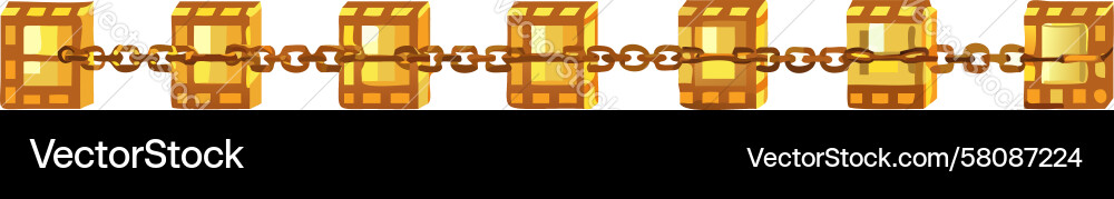 Blockchain Cube Chain Link Vector Image