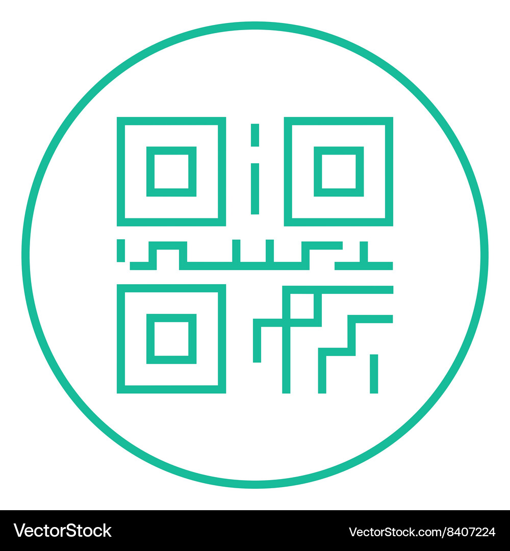 Qr code line icon Vector Image