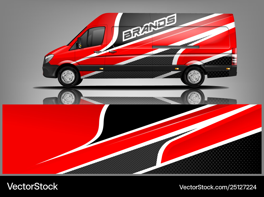 Racing Stripe Car Wrap Vector Image