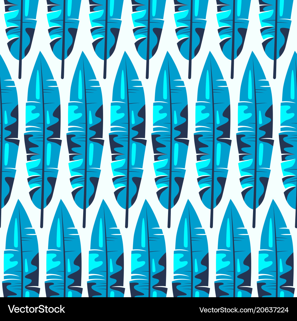 Seamless pattern with banana palm tree leaves Seamless pattern with banana palm tree leaves vector image