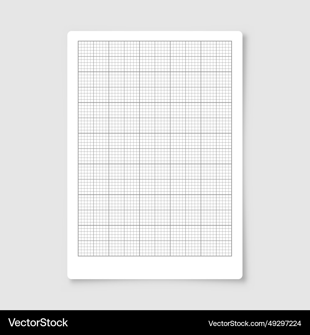Sheet of graph paper with grid millimeter Sheet of graph paper with grid millimeter vector image