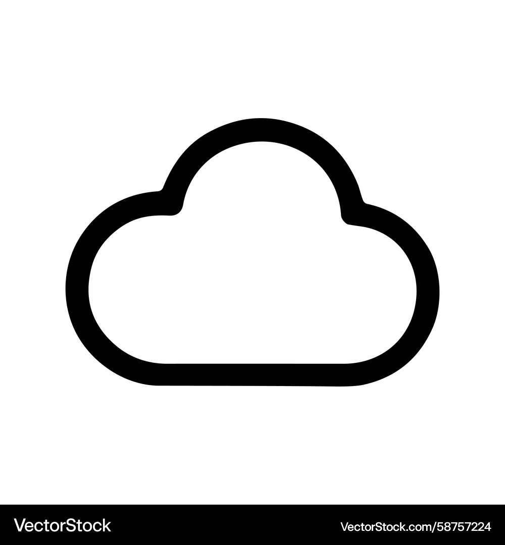 Simple line cloud weather element shape design Vector Image
