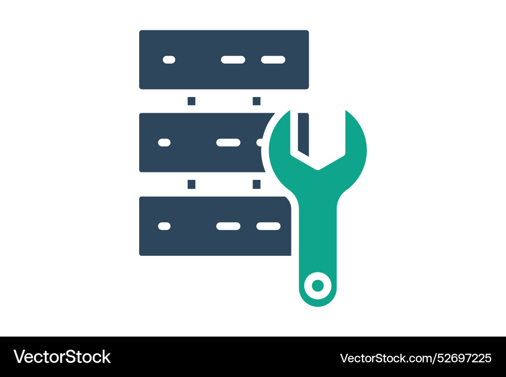 Data engineering solid icon vector image