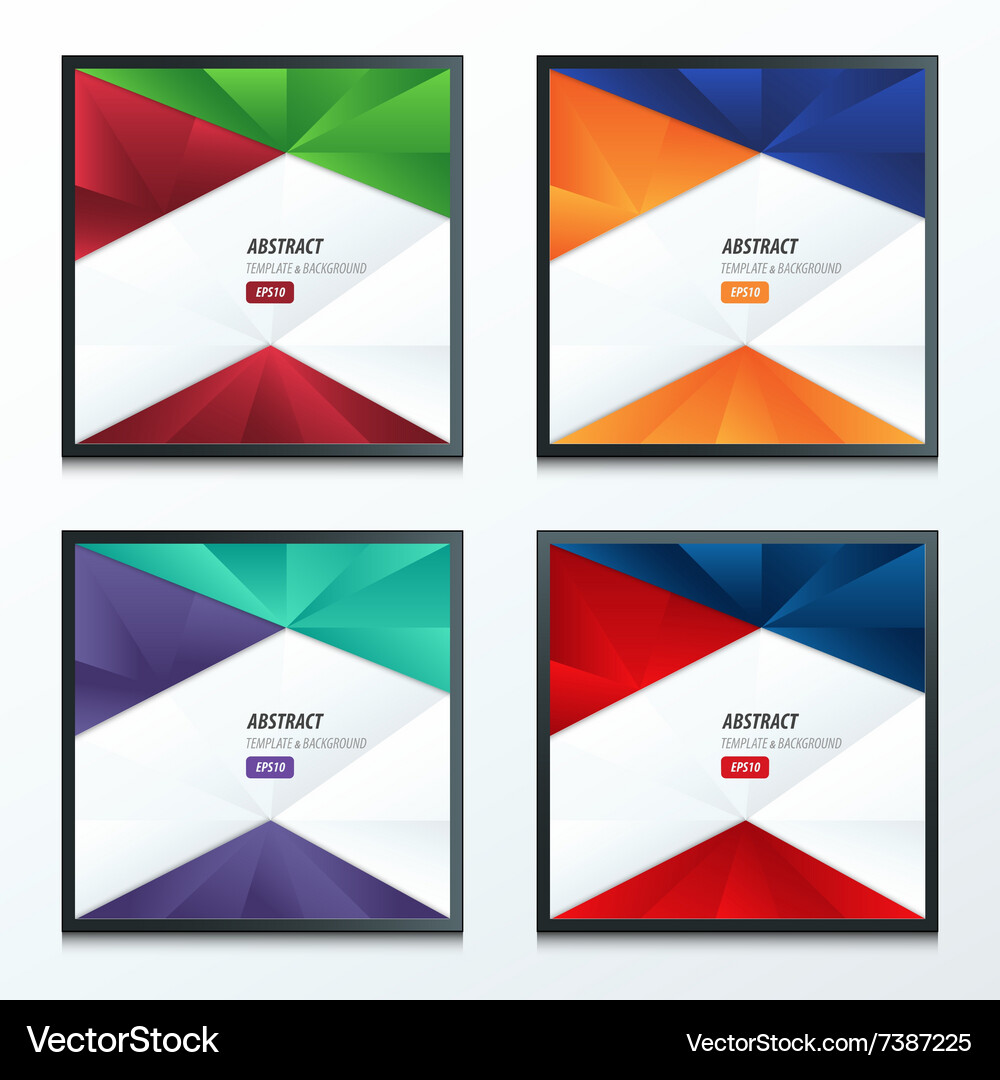 Design crumpled paper 2 color style set Vector Image