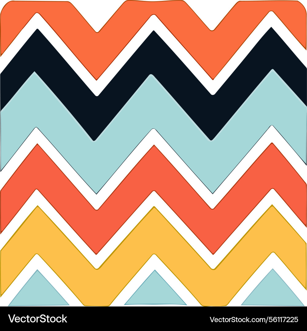 Dynamic zigzag pattern with vibrant color scheme Vector Image