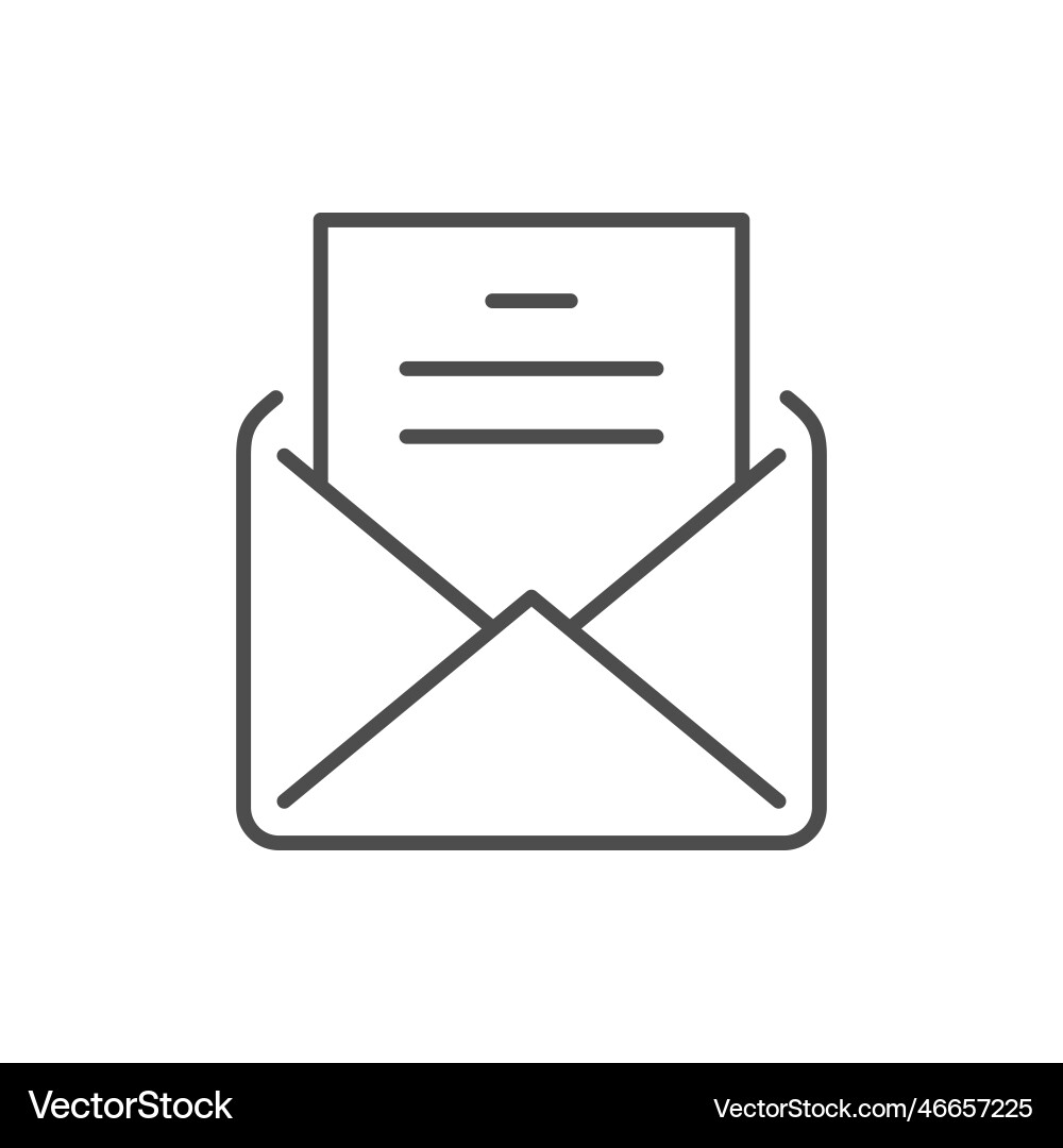 Envelope with Document Icon vector image