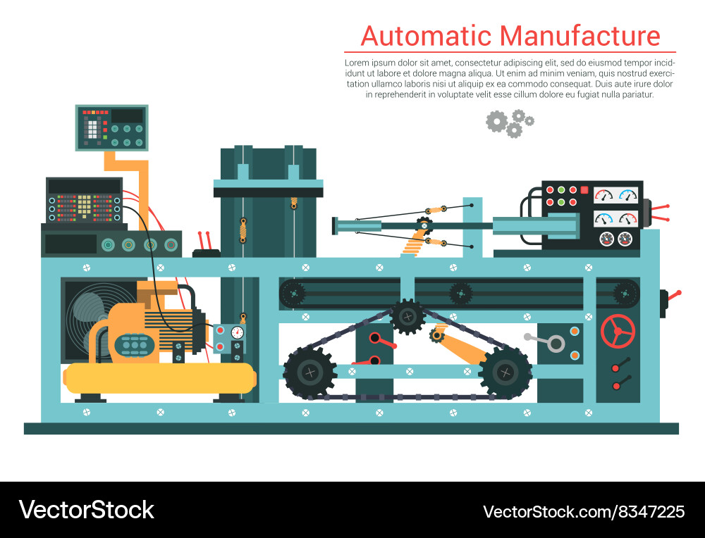 Flat of complex engineering vector image