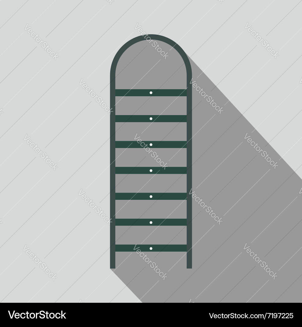 Ladder flat icon with shadow Vector Image