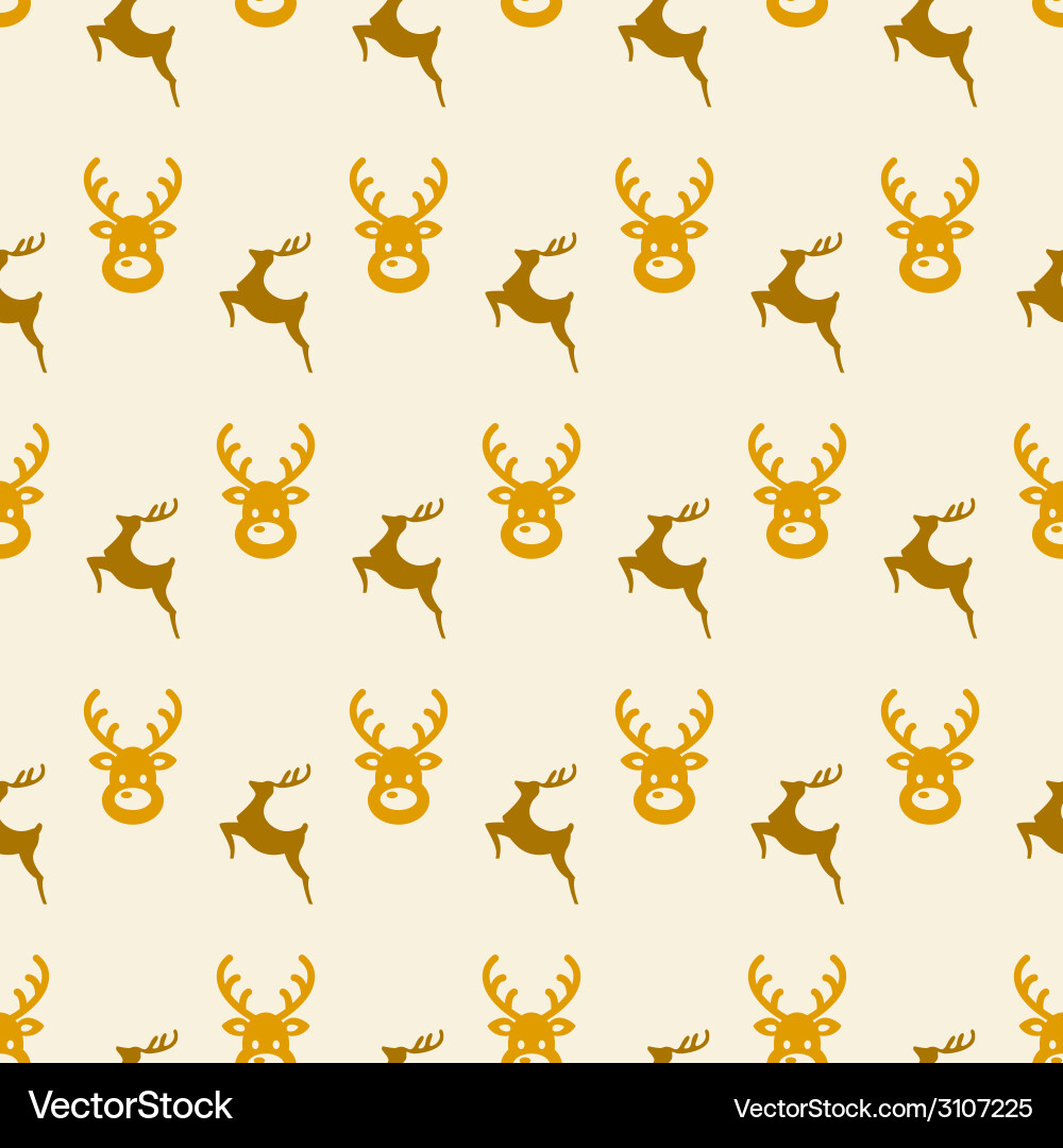 Pattern with deers Vector Image