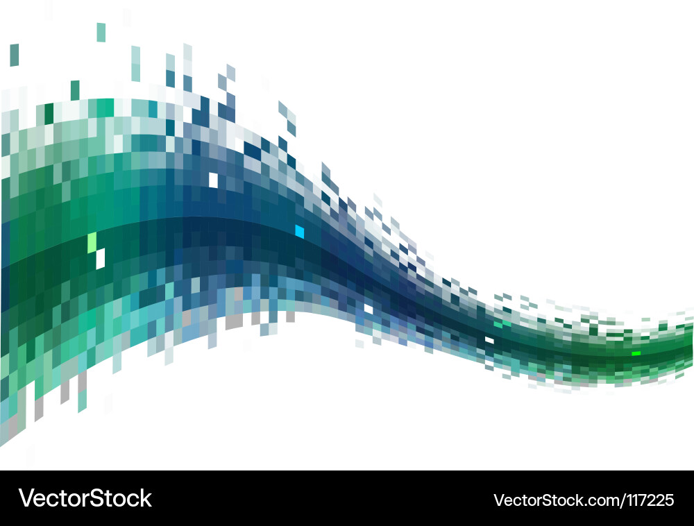 Pixelated Wave Stream Vector Image